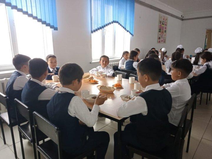 Оқушылардың тамақтану барысы