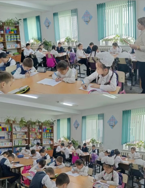 Қазақстан Республикасының мемлекеттік рәміздерін насихаттау мақсатында Менің туым - менің мақтанышым тақырыбында 3-4 сыныптар арасынан патриоттық диктант конкурсы өтілді.