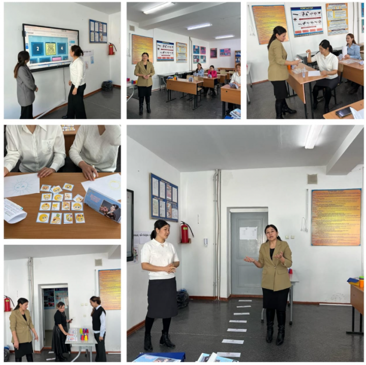 Психологиялық айлық барысында мектеп психологтары Ж.Т.Ахметова және З.О.Тажимуратова мектеп қызметкерлері және мұғалімдер интеллектуалдық сайыс өткізді.